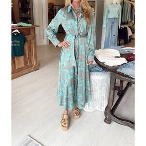 white christmas dresses Aria Denim Midi Dress